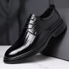 Fashion Brand Men's Business Wedding Party Formal Leather Shoes Soft Comfortable Non Slip Sole Casual Oxford Shoes Lace Up Driving Shoes