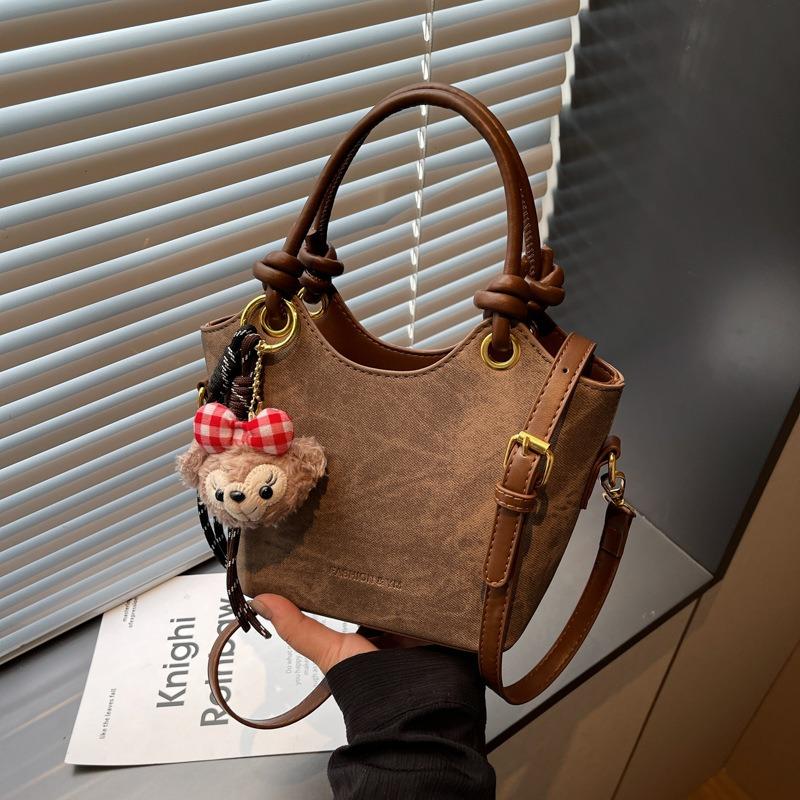 Trendy Fashion Bucket Bag Women's Autumn and Winter Simple Versatile Shoulder Bag High-end Casual Women's Bag