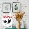 100Pcs with Screws Triangle Hanging Ring Single Hole D-Shaped Ring Picture Hangers  Clock Mounting