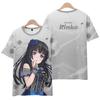 Roselia Anime Tee 2025 New BanG Dream Girl Band All Role Playing 3D Print T-shirt Summer Men Women Harajuku Short Sleeve Y2k Top