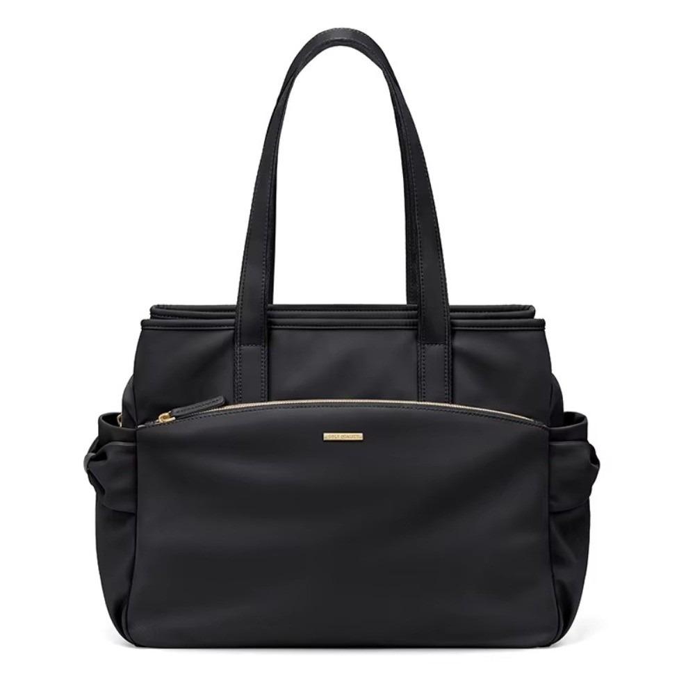 Versatile Solid Color Women's Handbag Waterproof Large Capacity Top Handle Bags Multi-Layer Canvas Bag for Women