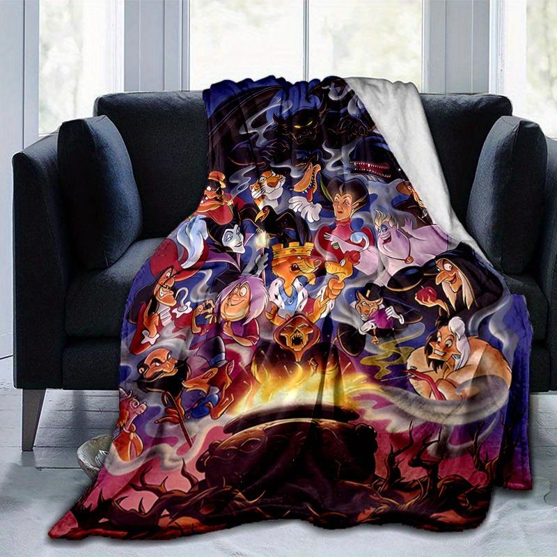 1pc. Disney Villains Blanket, Cartoon Characters Throw Blanket, Perfect Gift for Halloween Decorations, Home Decor, and Seasonal Festive Atm