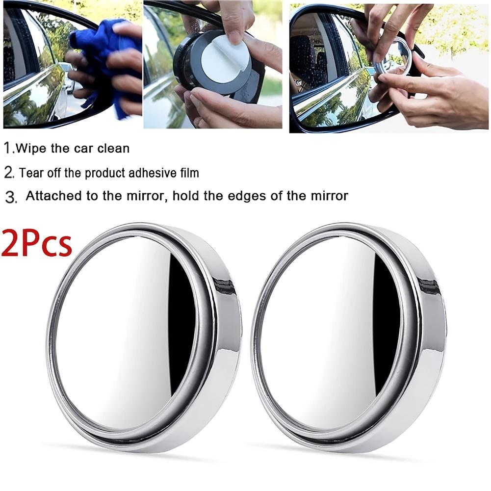 2-piece Set of 360 Degree High-definition Circular Car Rearview Mirrors, Reverse Blind Spot Rearview Mirror Auxiliary Mirror
