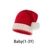 Parent-Child Christmas Hat Big Pompom Mother Kids Knit Beanie Cap Winter Warm Infant Bonnet Girls Boy Xmas Gift Baby Accessories