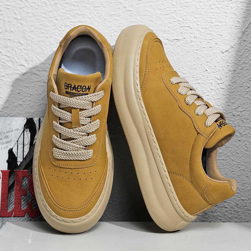 Arrival Leather Men Sneakers  Skateboard Footwear Breathable Leisure Male Casual Sneakers Versatile Tenis Masculino