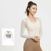 Mesh Splicing Yoga Shirts Long Sleeved Women Sports Top Fitness Yoga Top  Fitness Clothes