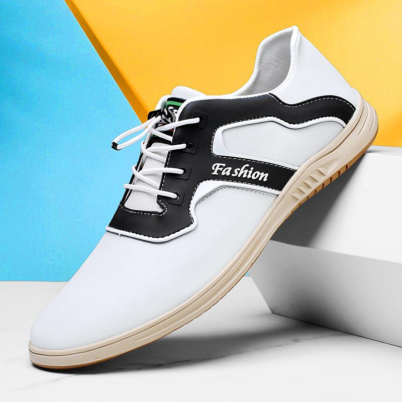 Fashion New Arrival Mens Casual Leather Shoes Stylish Trendy Sports Shoes Versatile Board Shoes for Man Tenis Masculino Outdoor Sneakers