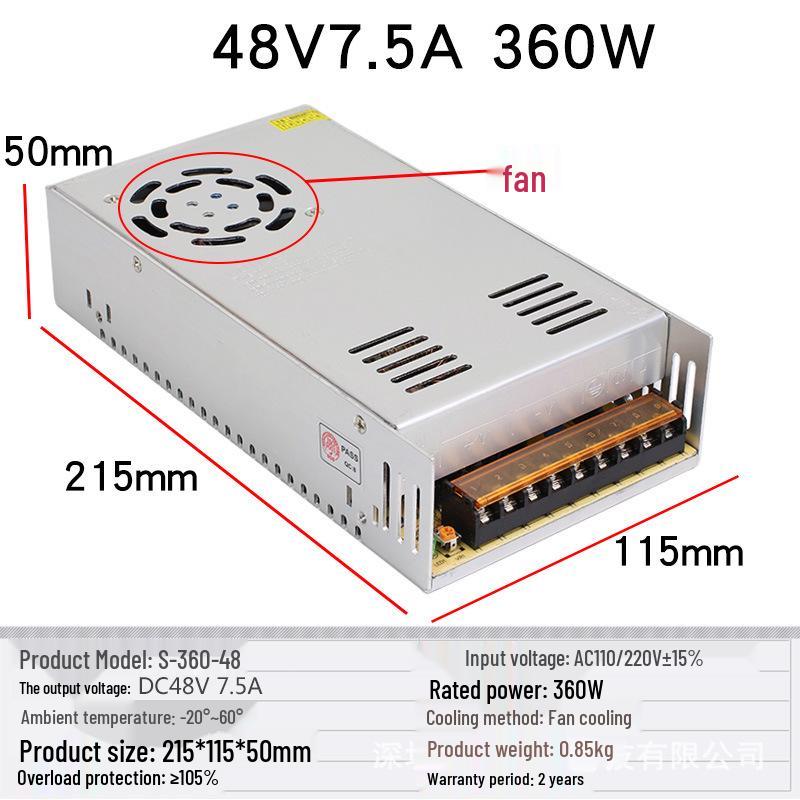 Multi-Voltage DC Switching Power Supply (220V To 5V-60V) for LED Strip Lights, Available In 360W, 400W, 500W Capacities.