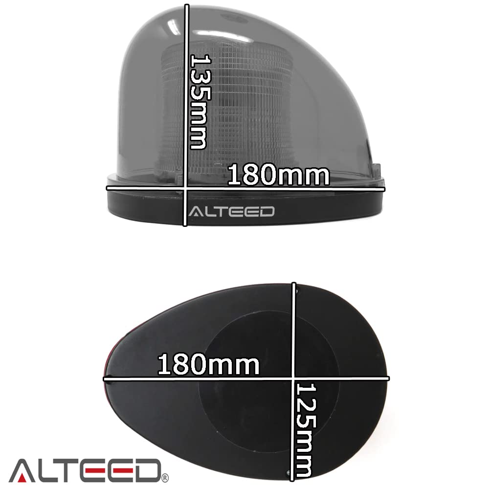 ALTEED Streamlined LED Rotating Patrol 7 Lighting Compatible with 12V and 24V Vehicles Light, Patterns, (Yellow Light)