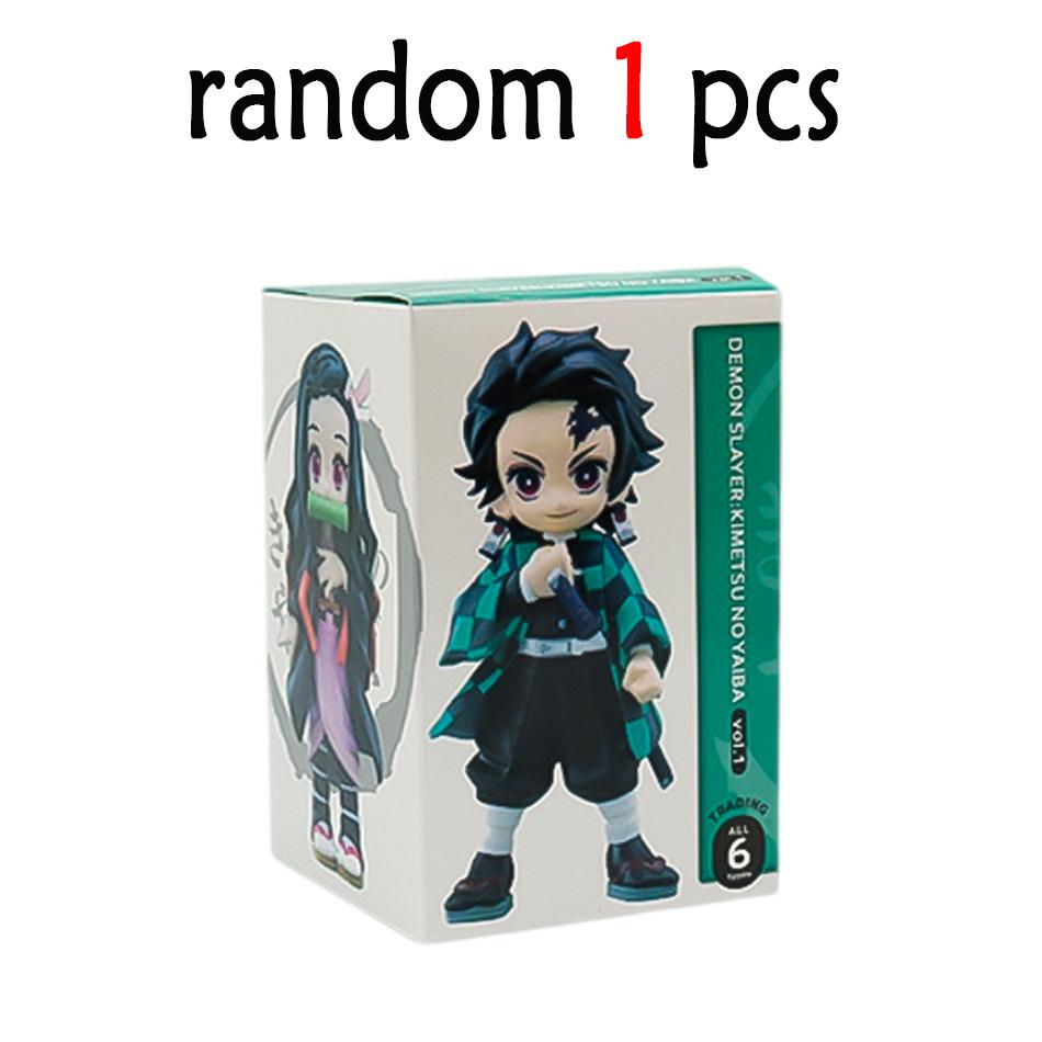 Demon Slayer Tanjiro Kamado Nezuko Anime Cartoon Figur Blind Box Modell Desktop Dekoration Feiertags-/Geburtstagsgeschenke