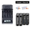 PALO 1.2V NI-MH AA 3000mah Rechargeable battery AA NIMH 2A  Batteries With 4 Slots LCD USB charger for 1.2V/1.5V AA AAA Battery