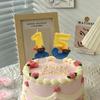 0-9 Mini Excavator Birthday Number Candles Cute Number Candle Digital Candles Top of Cake Baby Shower Birthday Party Supplies