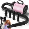 XKISS Dog PS 3200 for Dogs and Pet Dryer with 4 Adjustable Wind Speed and Strong Blowing and Noise Reduction Dryer, 4.5 / W, Cats, Nozzles,