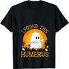 Classic Womens Boos I Found This Humerus Funny Skeleton Pun Shirt Cute Unique Novelty Graphic Tee for Women Men T-Shirt Black