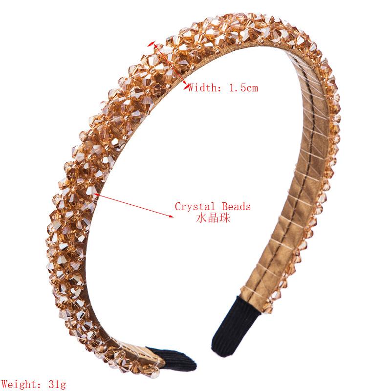 Damen-Haarband mit feinem Rand und Kristallen, Super-Flash-Kopfband, Party-Presse-Kopfbedeckung