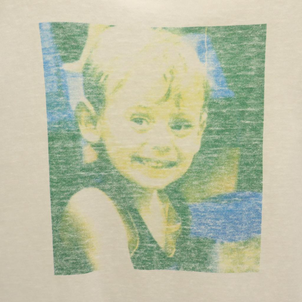 Delta Old Photo Print Short Sleeve T-shirt XL White Men's Used