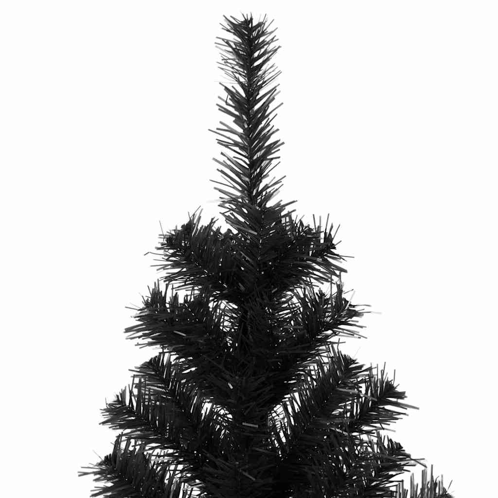 Artificial Black Christmas Tree with Stand 180 Cm PVC