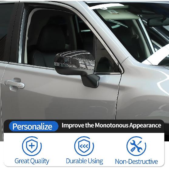 Door Rear View Mirror Cover Compatible with Subaru Forester 2019-2024 with Turn Signal/Crosstrek XV 2018-2023, ABS Side Door Rearview Mirror Cover