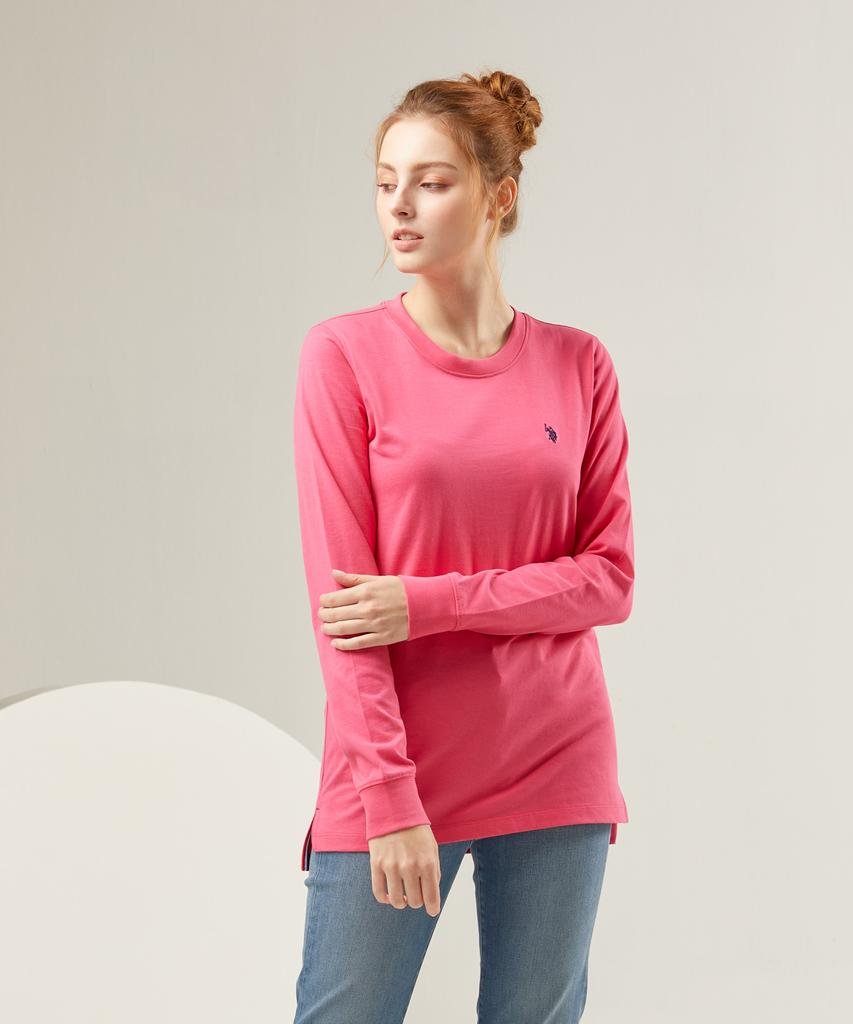 USPOLOASSN Cotton Round T-Shirt_Pink