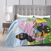 Barbapapa Barbamama Family  Flannel Blanket  Warm Throw Blanket for Couch Bed Travel Print Bedspread Sofa Bed Cover