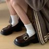 Platform British style loafers women's 2025 spring and autumn new Mary Jane one-pedal small leather shoes jk uniform single shoes