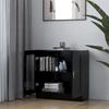 VidaXL Black Display Cabinet 82.5x30.5x80 Cm Engineered Wood 802742