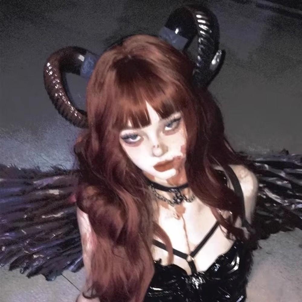 Realistic Demon Horn Headband Reusable Goat Horn Hair Hoop Devil Horn Headwear  Cosplay Event