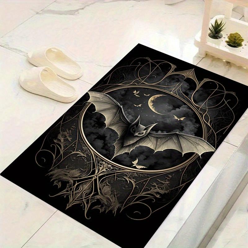 1pc Bat Design Indoor Area Rug - Soft, Anti-Slip, and Durable Gaming Room Decor for Bedroom