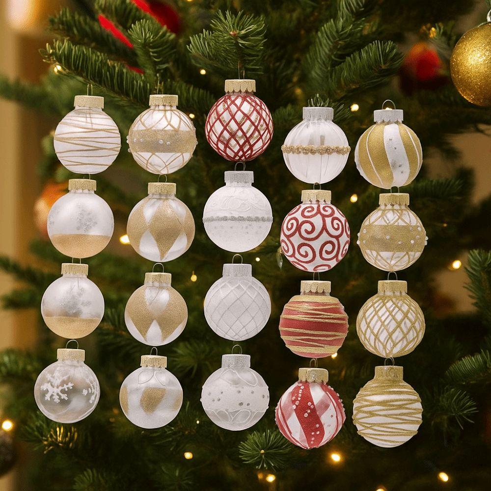 16pcs Plastic Christmas Ball Shatterproof Xmas Tree Hanging Ornament Christmas Spheres Pendant  Xmas