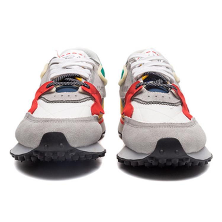 New LiNing 001 Anti Slip And Wear Resistant Lightweight Low Top Sports Casual Shoes Men's White Gray AGCP313-1