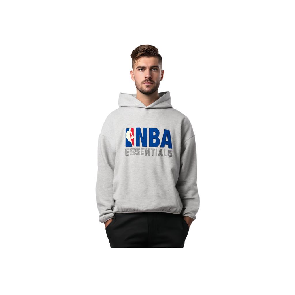 Fear of God Essentials X NBA Hoodie Light Heather Unisex Tops Grey 192AL246400F