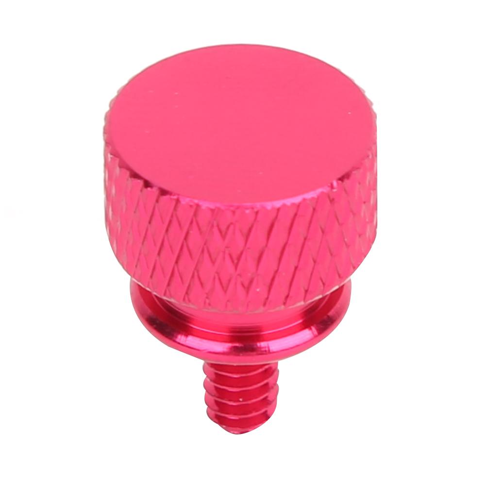 20PCs Set Hand Tighten Screws Aluminum Alloy Thumb Screws Anodic Oxidation Fasteners 6#-32 Teeth(Hot Pink )