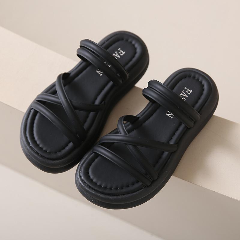 

Классные тапочки на толстой подошве, женская летняя верхняя одежда, новогодняя новинка, одежда с юбками, пляжные сандалии для беременных женщин в сказочном стиле 40 чёрный