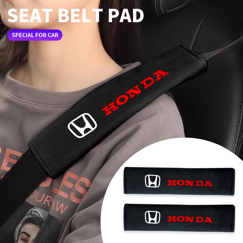Rbnzy1 1/2Pcs Car Safety Belt Shoulder Cover Pad Plush Seat Belt Shoulder for Honda Mugen Power Civic Accord CRV Hrv Jazz Accessories