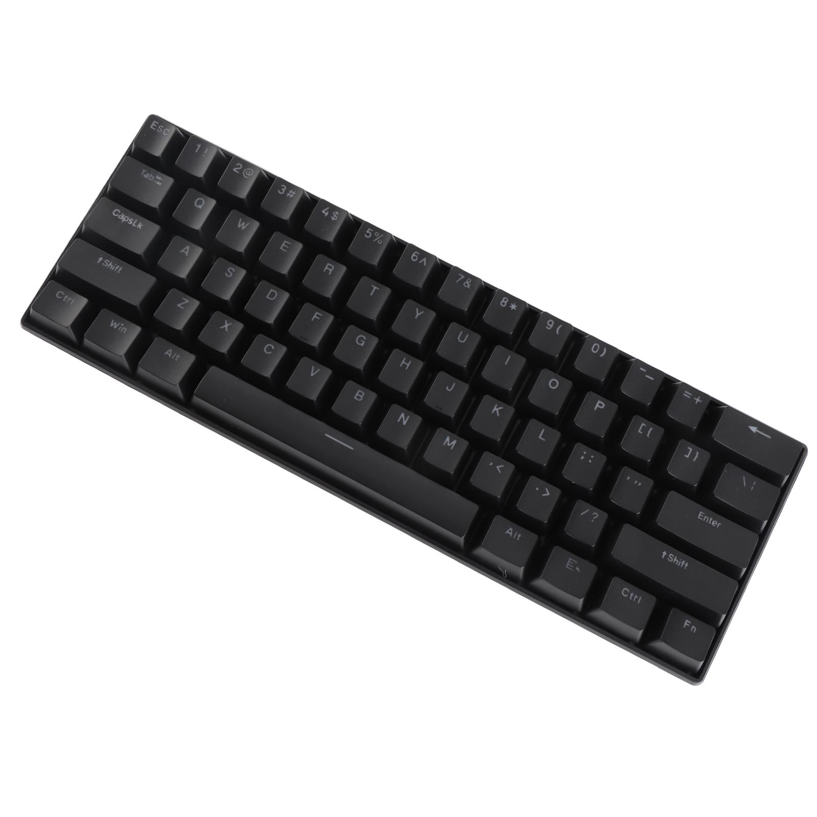 

61 Key Keyboard RGB Wired Mechanical Shaft Portable Two Color Injection Molding 61 Key Layout Keyboard чёрный
