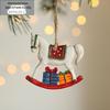 Colorful 3D Retro Bell Resin Ornament - American Cartoon Style Christmas Hanging Decoration