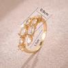 European and American Fashion Women's New Novice Jewelry with Niche Leaf Design Ring Opening Creative Temperament Jewelry