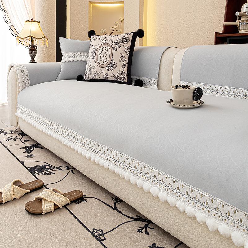 French Cream Wind Sofa Cushion, Universal In All Seasons, New  Seat Cushion, One-Piece Combination Sofa Cushion Cover