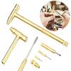 Detachable Screwdriver Set Gold Color Multi-function Hammer Mini Craft Hammer  Home Use