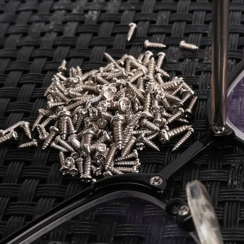 Phillips Pan Head Self-tapping Screws M1/M1.2/M1.4/M1.7 Miniature Screw Fastener Assortment Kit for Sunglasses Electronic Repair