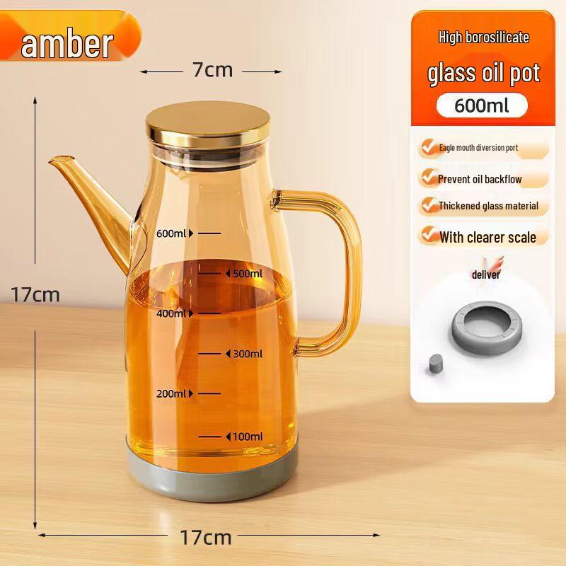 Miling Leak-Proof Glass Oil & Vinegar Dispenser Set (2-Pack)