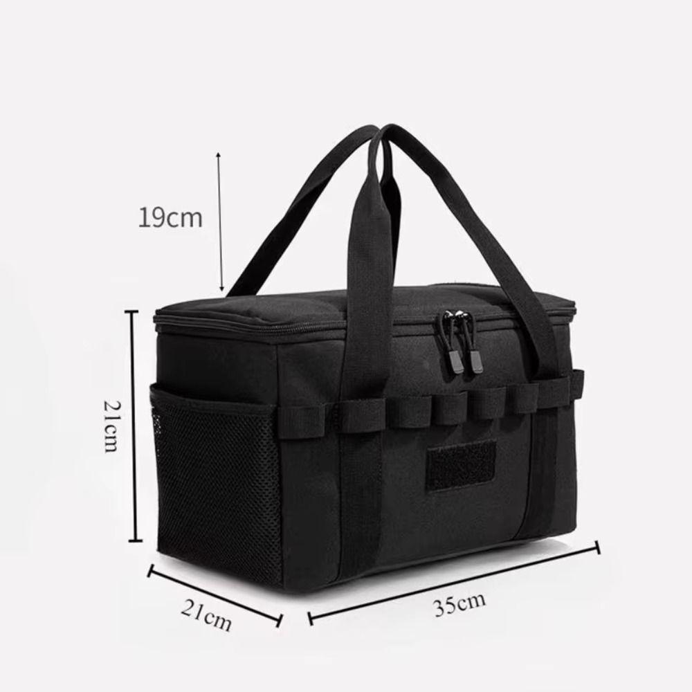 Double Zipper Insulated Lunch Bag Insulated Picnic Storage Bag Camping Tote Bag Outdoor Travel