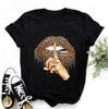Letní Leopard Heartbeat Potisk s krátkým rukávem Oblečení Dámské tričko Harajuku Grafické Oblečení Dámské Top