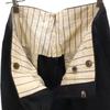 60s Vintage Striped Pattern Slacks Pants Black Series Button Fly Men's Used