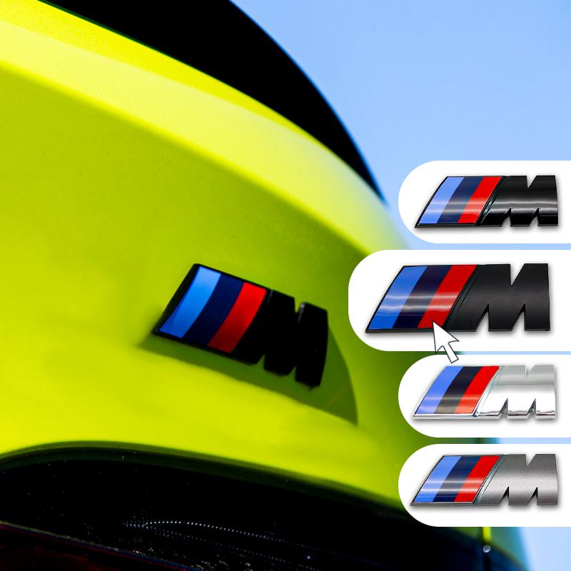 umbrx8 4 Sizes Gloss Matte Black Silver M Logo Emblem Badge For BMW E46 E90 F30 F10 G20 X3 X5 M3 M4 M5 Trunk Fender Sticker Car Decal