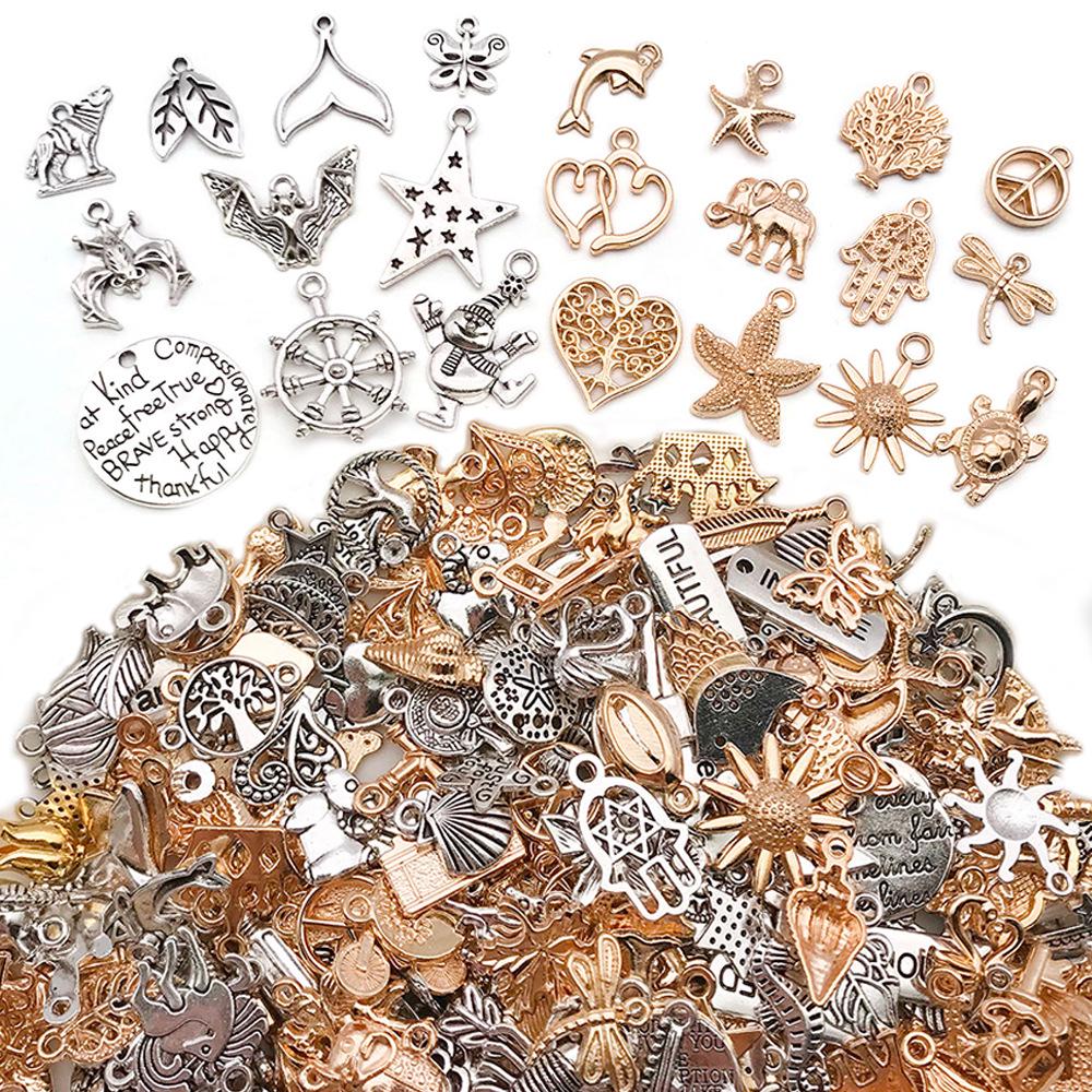 

Смешанный набор из 300 подвесок и серег из сплава под тибетское серебро для самостоятельного изготовления украшений