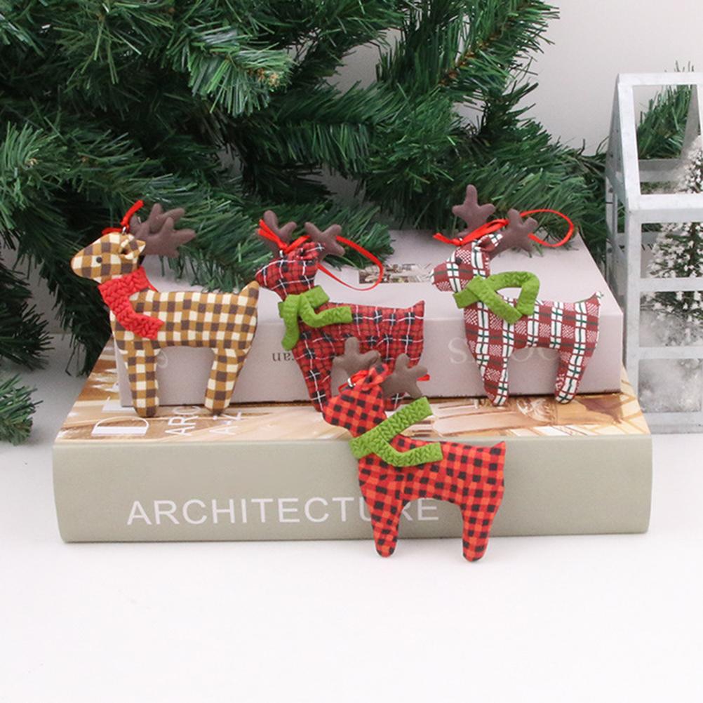 Weihnachtsbaum Niedliche Elch Dekorationen Hängeanhänger Weiche Ton Hirsch Handwerk Ornament Weihnachtsbaumschmuck für Zuhause Neues Jahr
