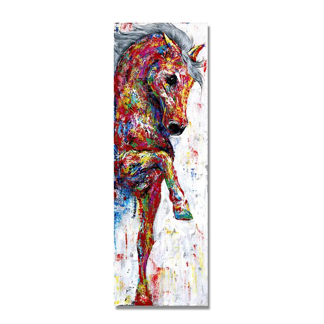 Abstract Horse Canvas Painting Big Size Art Posters and Prints Cuadros Animals Wall Art Pictures for Living Room Home Decoration