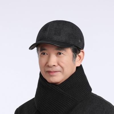 Middle-Aged and Elderly Cap Men's Baseball Cap Autumn Winter Warm Hat Outdoor Velvet Ear Protection Cotton Cap