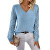 Women's Fashion Casual V-Neck Long Sleeve Loose Personalized Solid Color Sweater